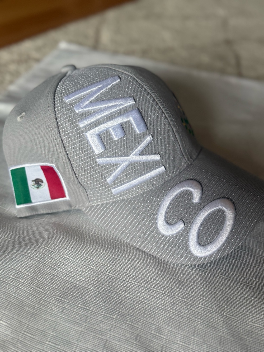 Mexico Snapback Hat Gray Embroidered Flag Crest Adjustable Cap New With Tags